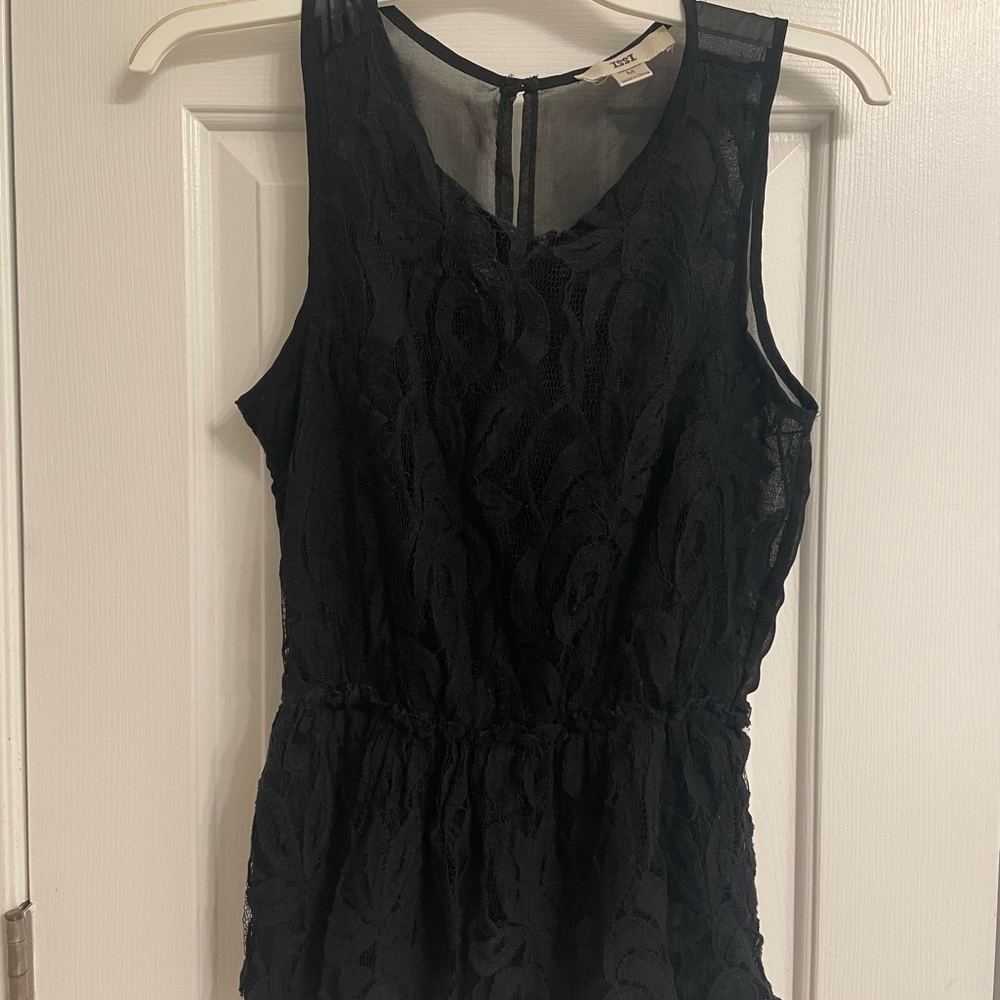 Gorgeous Sheer Black Lace Blouse